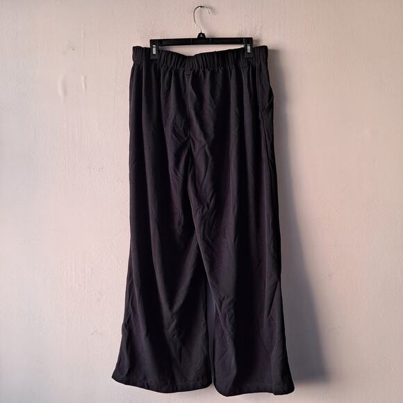 NWT Halara Flex Waffle Work Pants Elastic High Waisted Wide Leg Black Size M - Picture 4 of 7